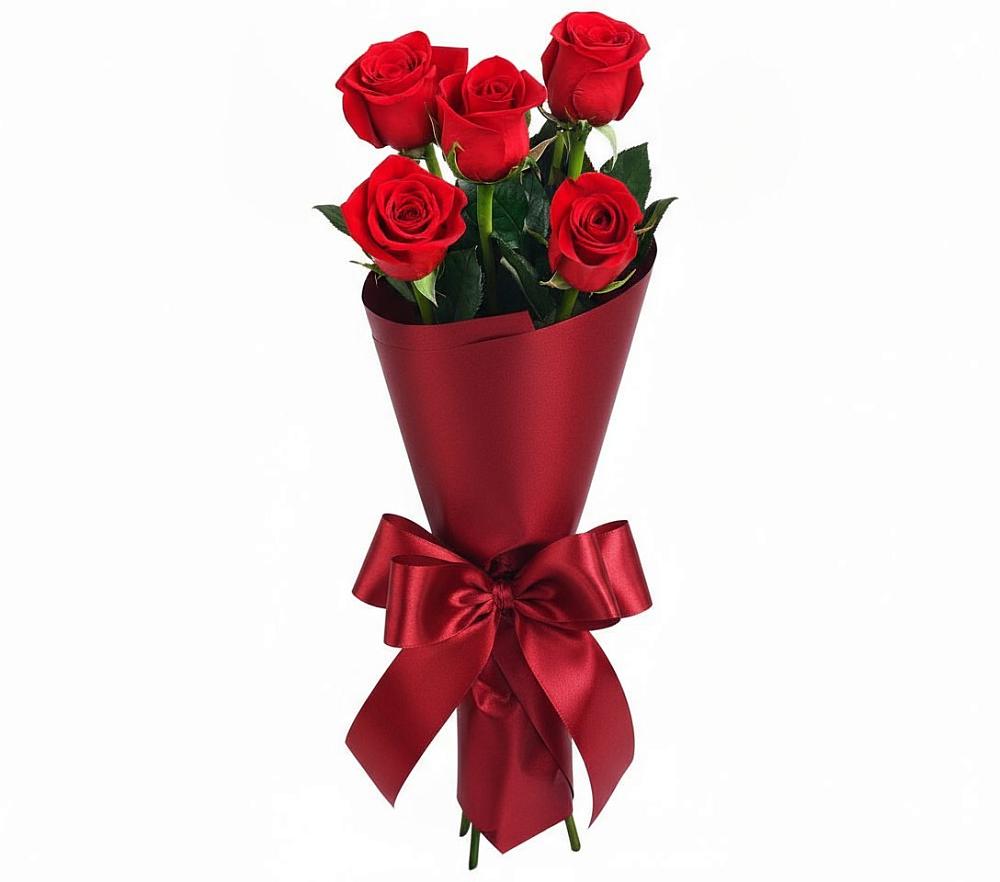 Букет 5 Красных роз Эдлесс Лав в Ульяновке