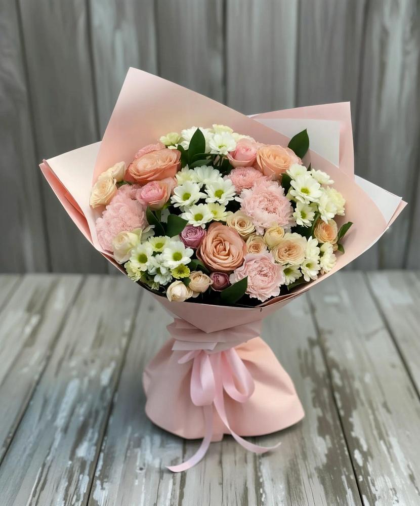 Букет цветов из: Гвоздики, Розы и Хризантемы в Ульяновке