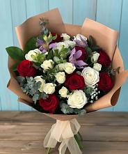 Букет цветов из:  Розы и Альстромерии #REPLACE_PRED# Ульяновке