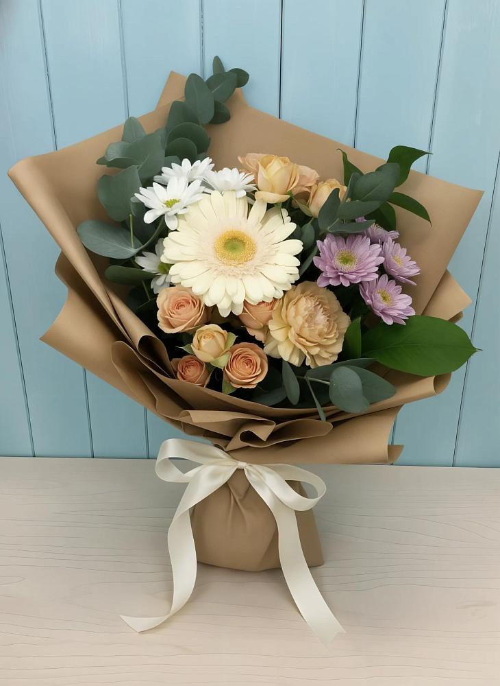 Букет цветов из: Герберы и Хризантемы в Ульяновке