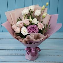 Букет цветов из:  Розы и Лизиантусы #REPLACE_PRED# Ульяновке