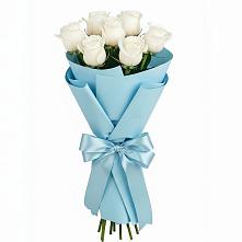 Букет 7 белых роз Проуд в Ульяновке