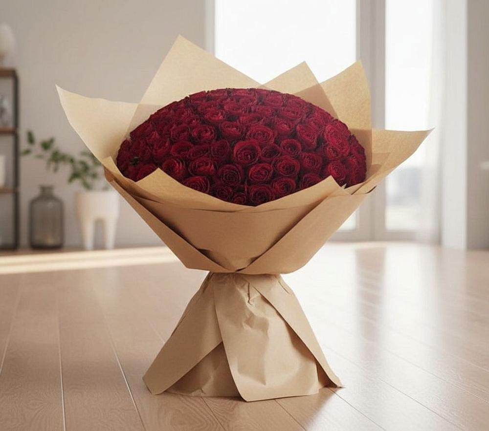 Букет 101 Красная роза в Ульяновке