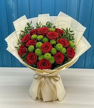 Букет цветов из:  Розы и Хризантемы #REPLACE_PRED# Ульяновке