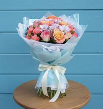 Букет цветов из:  Хризантемы и Розы в Ульяновке