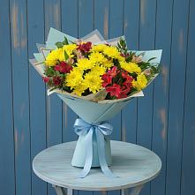 Букет цветов из:  Альстромерии и Хризантемы в Ульяновке