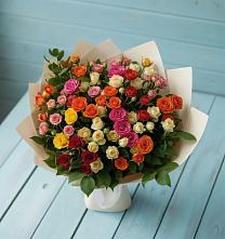 Букет Микс из разноцветных кустовых роз #REPLACE_PRED# Ульяновке